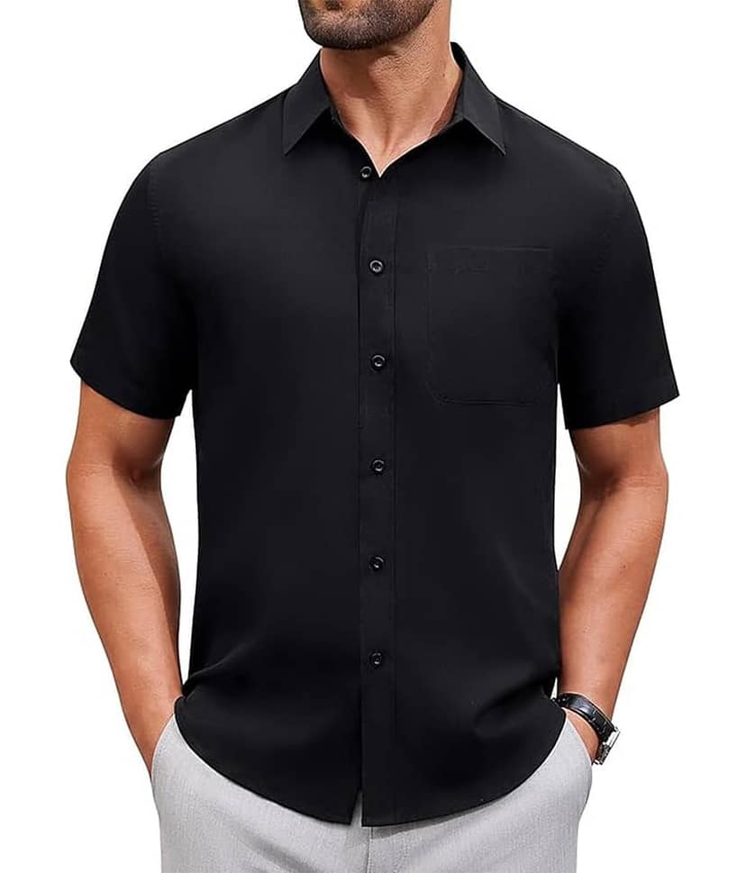 UNI VIBE Cotton Blend Slim Fit Solids Half Sleeves Men's Casual Shirt - Aqua Blue ( Pack of 1 )