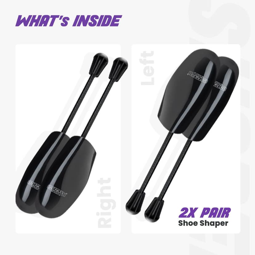 SNEAKARE Shoe Shaper, Shoe Tree for Sneakers, Shoe Shaper for Sneakers, Toe Shaper for Sneakers, Shoe Tree Set 2 Pairs view 4