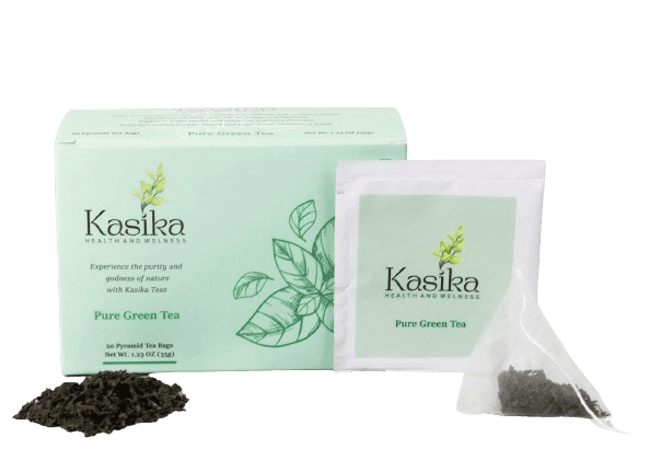 Kasika Pure Green Tea Leaves in Pyramid Tea Bags Crafted solely from natural green tea leaves, ensuring purity and authenticity. view 2