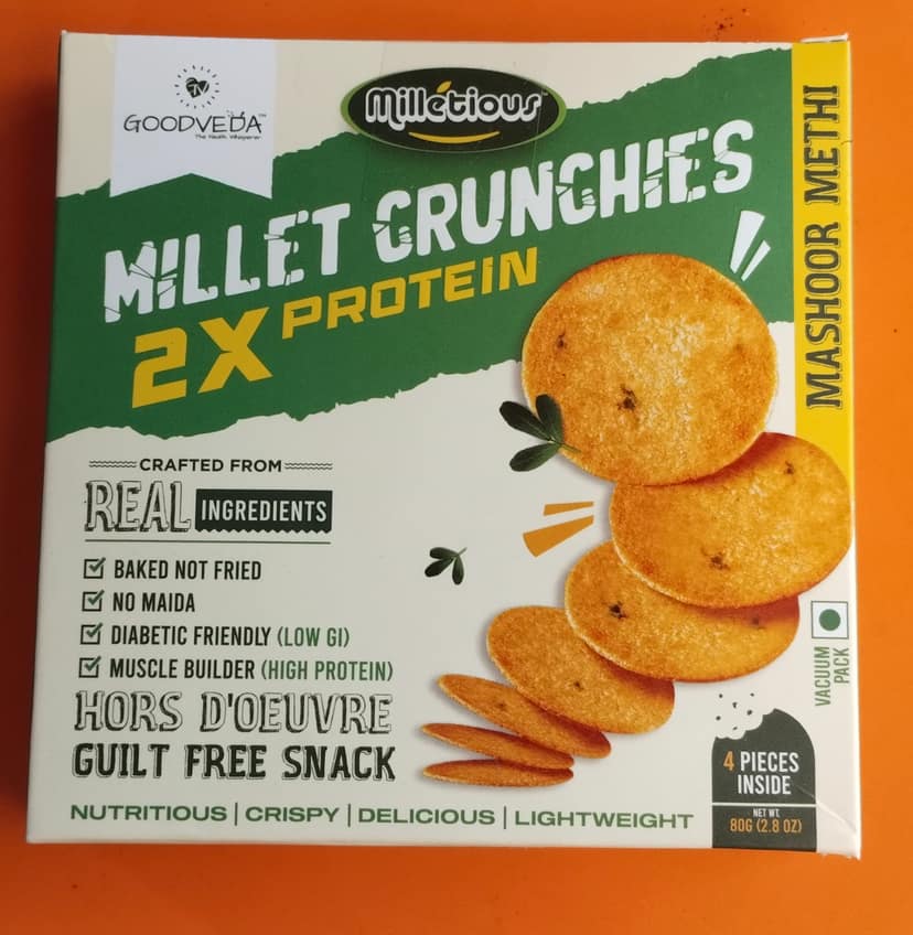 Goodveda Millétious 2x protein Millet crunchies