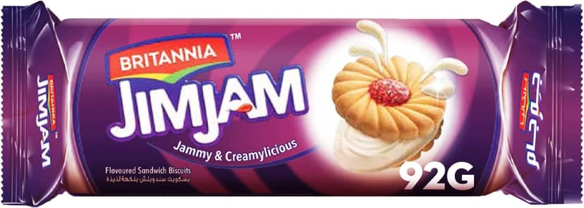 BRITANNIA Treat Jim Jam Cream Sandwich (92 g)
