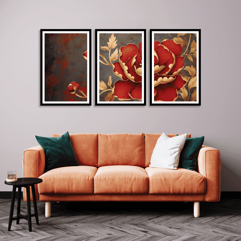 SANILAN GOLD ELEMENT 3 PIECE FRAME 48in X 24in WITH BLACK FRAME