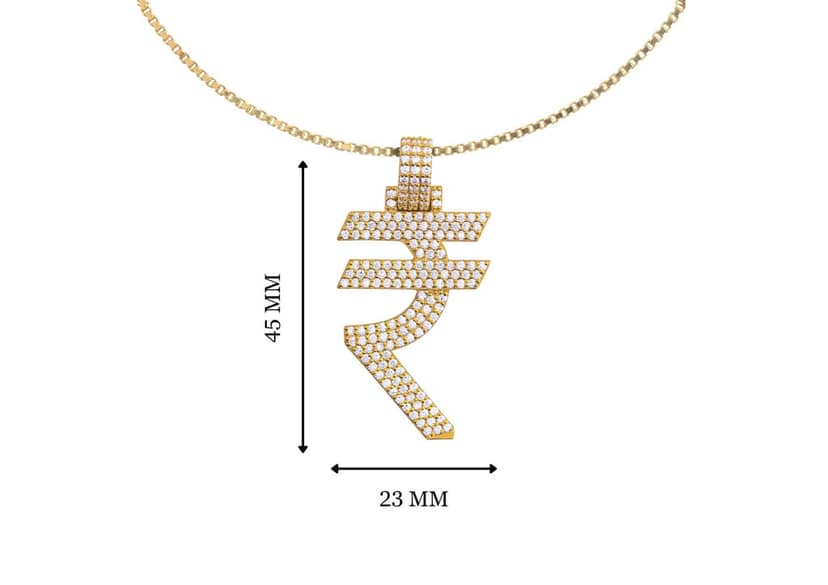 Rupee Bling Pendant | MC Stan Rupees Chain view 9