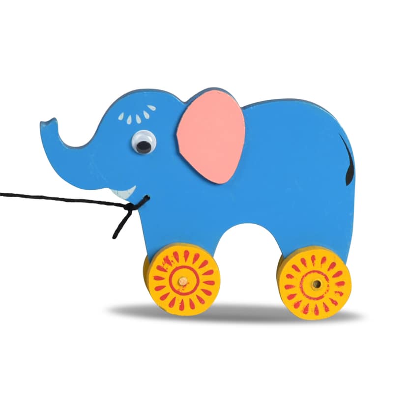 Toy Antiqua Rocking Cock + Pull Along Elephant Premium Handcrafted Toy view 2