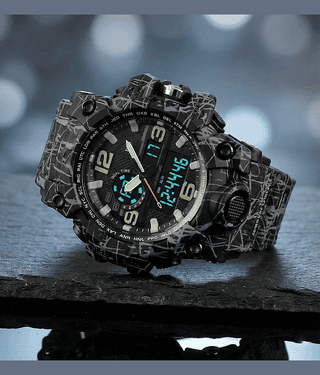 Harbor Black PU Analog-Digital Men's Watch
