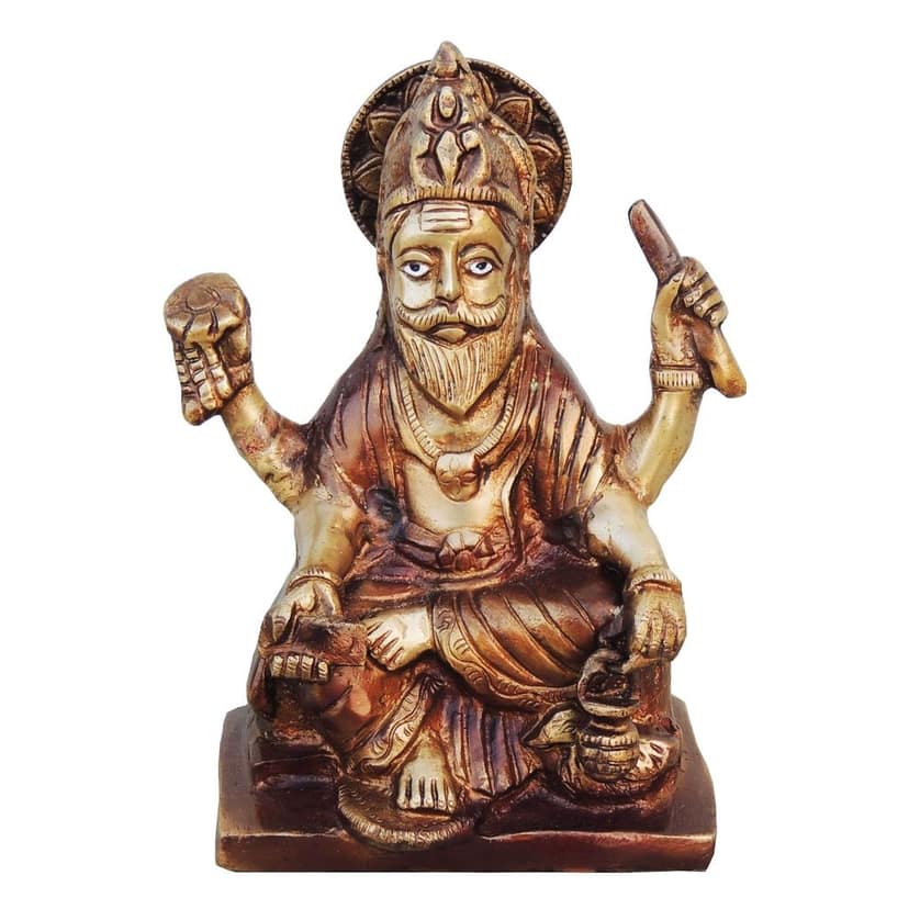 Brass Showpiece Vishwakarma Statue, Height : 7.5 Inch (BSMAS922 A) view 2