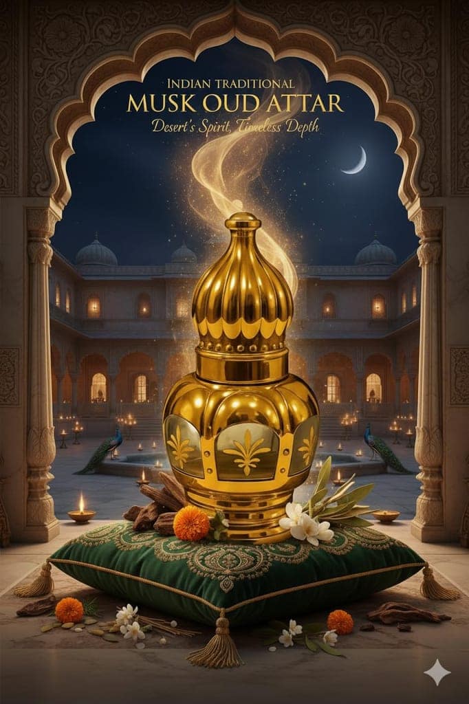 Musk Oud Attar (10ml) | Long Lasting Arabic Fragrance Oil for Men & Women | Alcohol-Free Luxury Fabric Attar | Premium Musk & Oud Blend by LinBerlin view 3