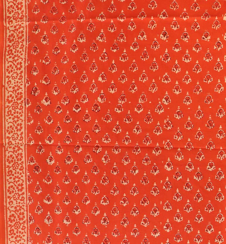 Handcrafted Dabu Print Cotton Dress Material – 3 Piece Set view 3
