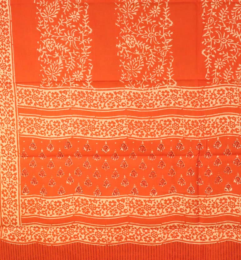 Handcrafted Dabu Print Cotton Dress Material – 3 Piece Set view 5