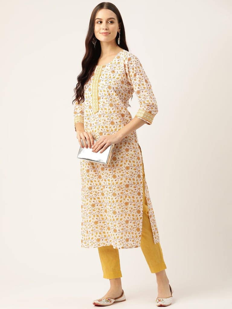 Floral Printed Kurta view 4