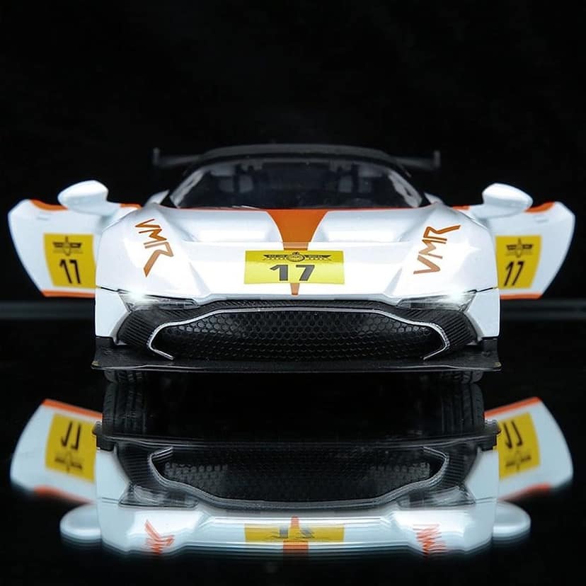 KTRS ENTERPRISE Aston Martin 1:22 Die-Cast Metal Car with Sport car Openable Doors Light and Sound,Pull Back Function Indoor Outdoor Toy for Kids (Multicolor) (New Version) view 2