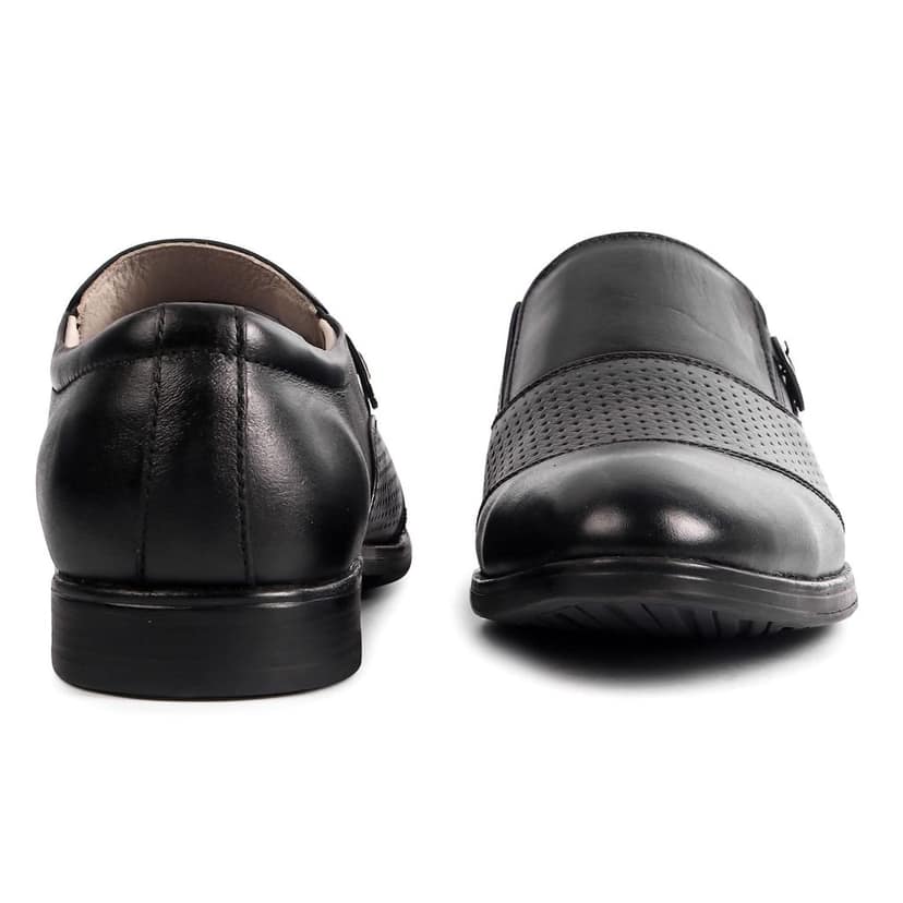 FEATHER LEATHER Men's Genuine Leather Black Formal Shoes for Men - Suitable for Formals, Office Wear, Dress Up Shoes view 3