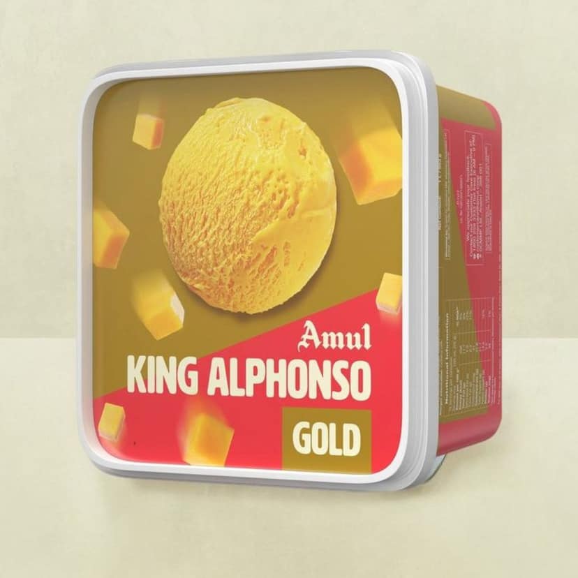 Amul Gold King Alphonso Ice Cream Tub