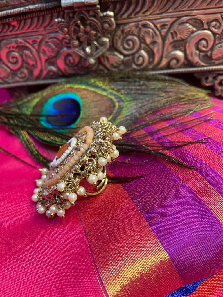 Rajwada Elegance Cocktail Ring view 3
