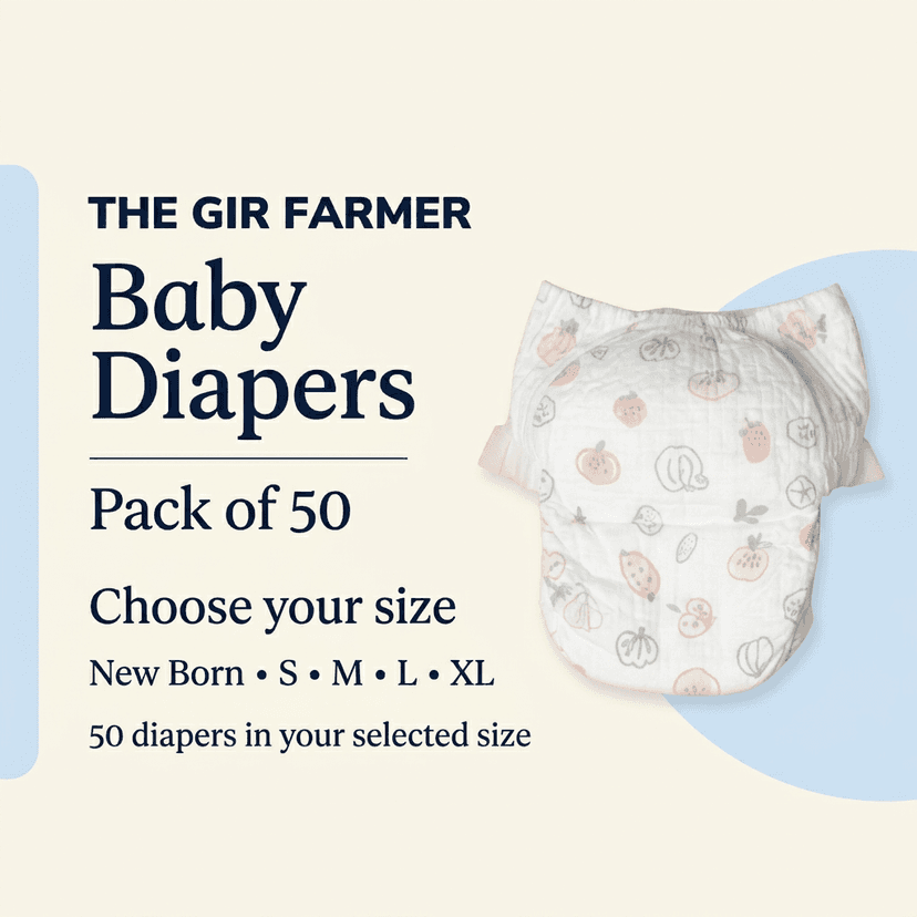 Baby Diapers Pack of 50 | New Born, S, M, L & XL