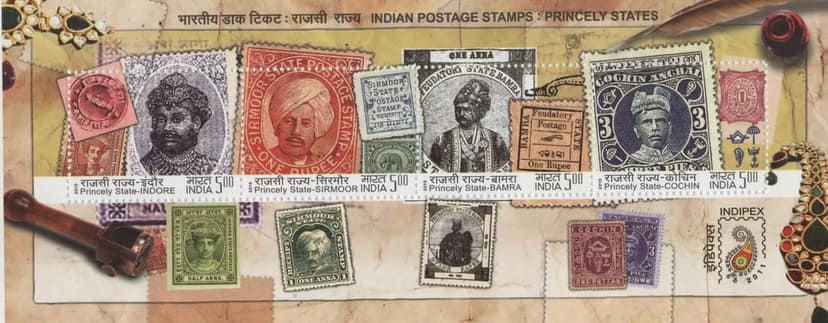 Shobhaphila's 2010 Princely State Postage Indian Miniature Sheet Stamp ( 6th Oct 2010)