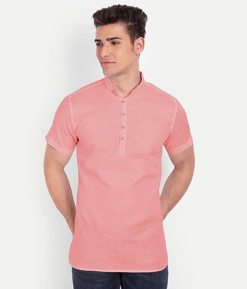 Vida Loca - Peach Cotton Slim Fit Men's Casual Shirt ( Pack of 1 )