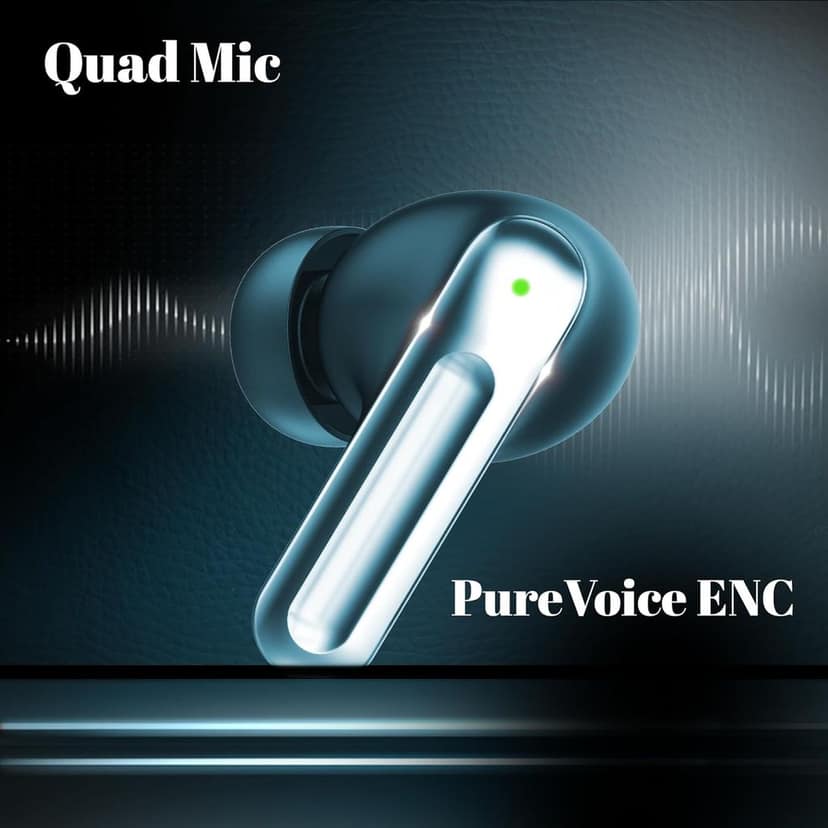 truke Mega 9 New Launch True Wireless in Ear Earbuds W/ 24-Bit Lossless Spatial Audio, 70H Battery Fast Charge Ear Buds (Cobalt Blue) view 5