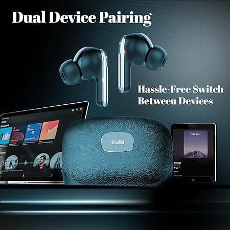 truke Mega 9 New Launch True Wireless in Ear Earbuds W/ 24-Bit Lossless Spatial Audio, 70H Battery Fast Charge Ear Buds (Cobalt Blue) view 9