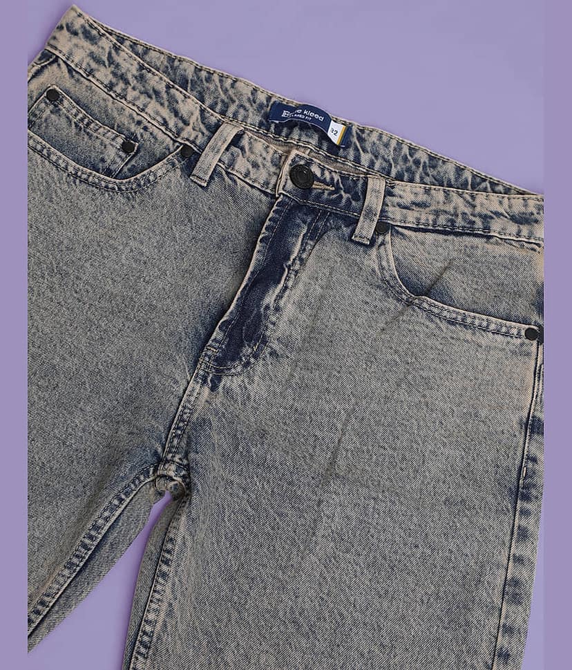 Bene Kleed Relaxed Washed Men's Jeans - Blue ( Pack of 1 ) view 2