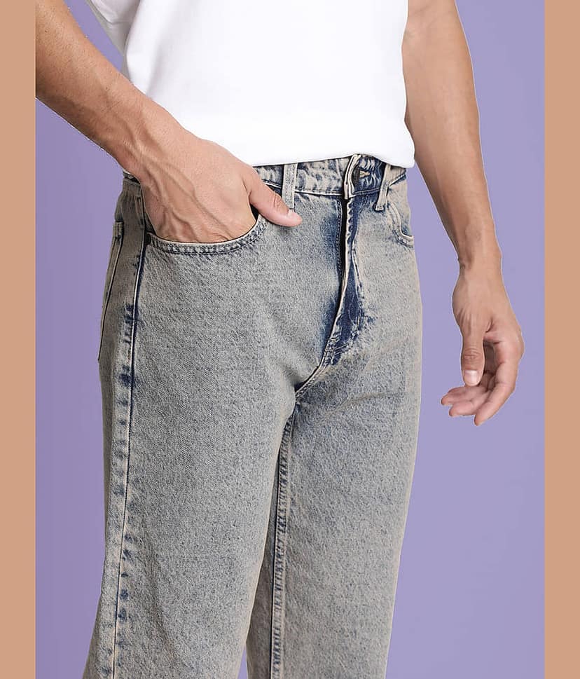 Bene Kleed Relaxed Washed Men's Jeans - Blue ( Pack of 1 ) view 6