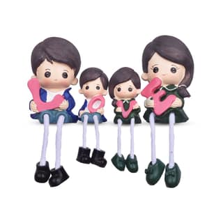 Lovable Family Resin Statue with Pink Love Text | Best Family Gift Items | Valentine Gift Ideas | Best Family Gifts | Unique Gifts Family | Good Family Gifts | Great Family Gifts | Best Family Gift Ideas