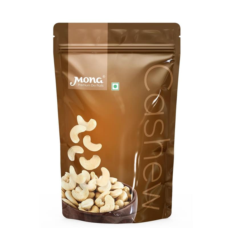 Mona Premium Whole Cashew Nuts (Kaju) - High Quality Healthy Dry Fruit Snack