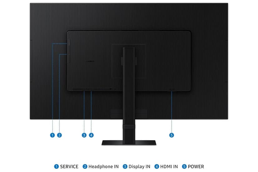 Samsung 32" (80cm) 4K ViewFinity S7 Monitor|UHD 3840 x 2160|IPS|350nits|SRGB 99%|1.07 Billion Colors|PIP|PBP|HDR10|HDMI|DP|TCO Certified|Easy Setup Stand|LS32D700EBWXXL|Black view 2