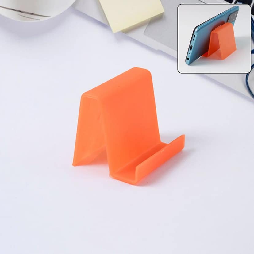 Durable Plastic Mobile Phone Stand with Angled Support (1 Pc / Mix Color)