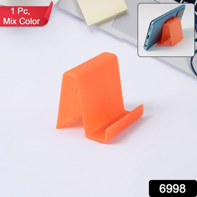 Durable Plastic Mobile Phone Stand with Angled Support (1 Pc / Mix Color) view 2