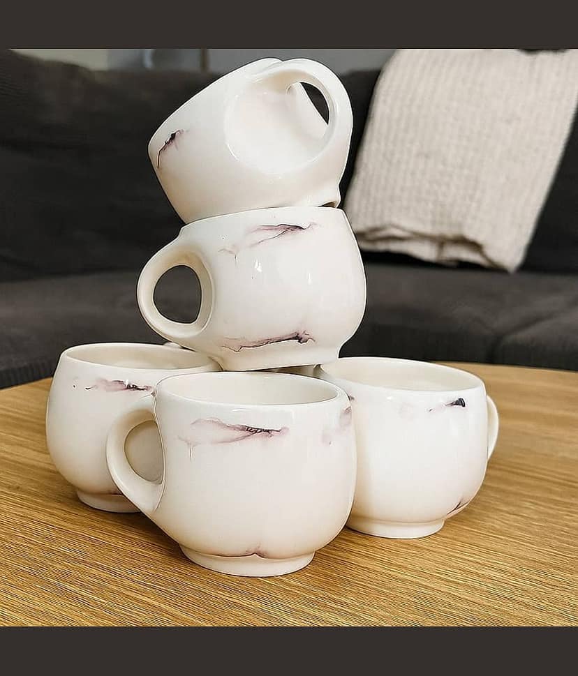 Love Unlimited Solid Bone China Tea Cup 150 ml ( Pack of 6 ) view 2