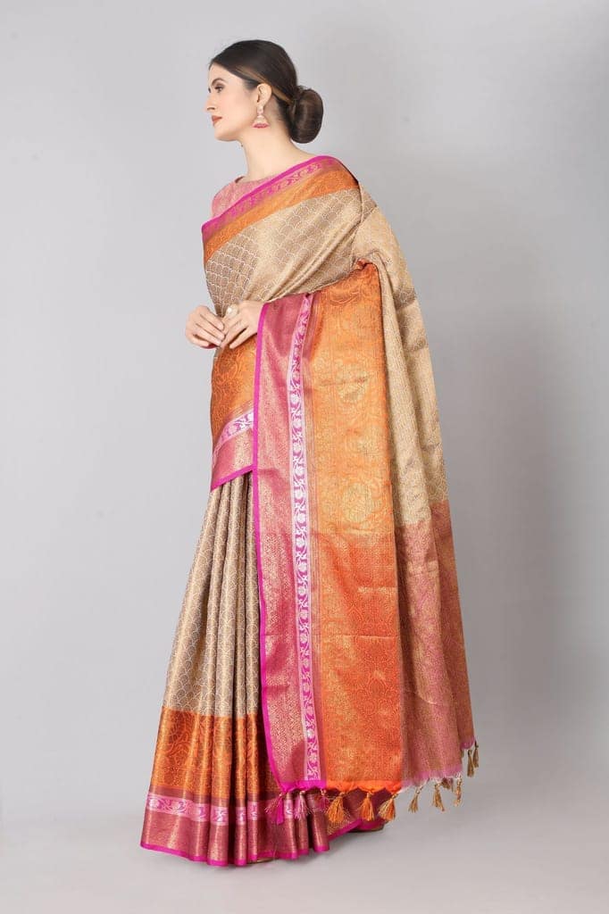 Women Weaving Work Saree with Rich Pallu view 2