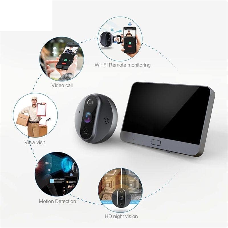 AUSHA V3 WiFi Video Peephole Camera | 1080P HD, Tuya App, Two-Way Talk & Motion Alerts view 10