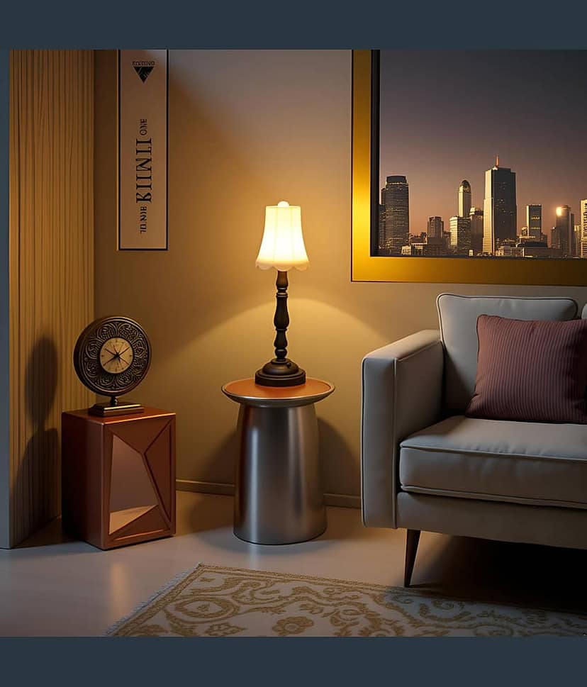Flenzy Black Decorative Table Lamp ( Pack of 1 ) view 2