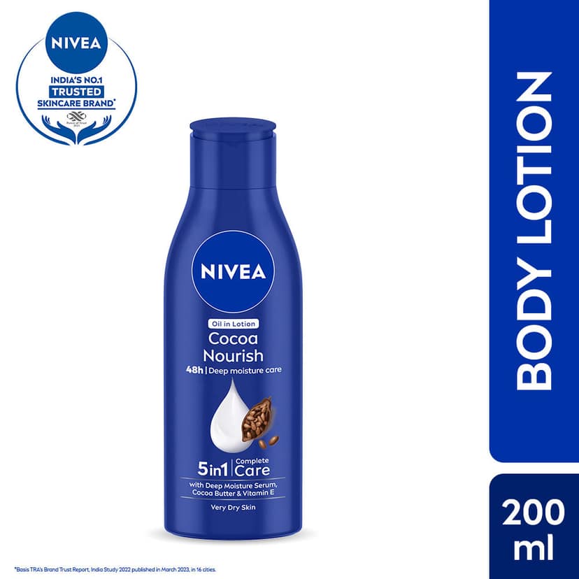 NIVEA Cocoa Nourish Body Lotion|Deep Moisture Serum|Non Greasy|Moisturiser For Very Dry Skin