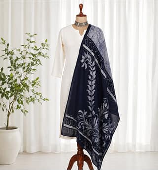 Handcrafted Batik Print cotton Saree