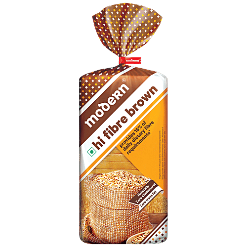 MODERN Hi Fibre Brown Bread - Provides 15% Dietary Fibre Requirements, 400 g Pouch