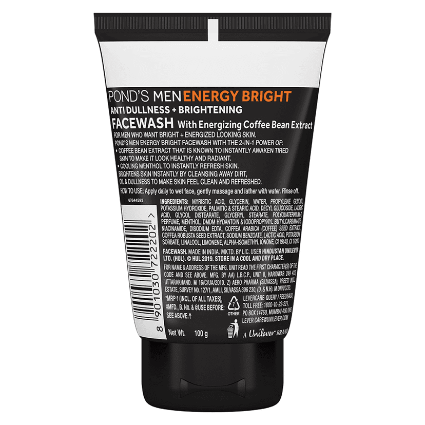 Pond's Men Energy Bright Anti-Dullness Facewash With Coffee Bean view 2