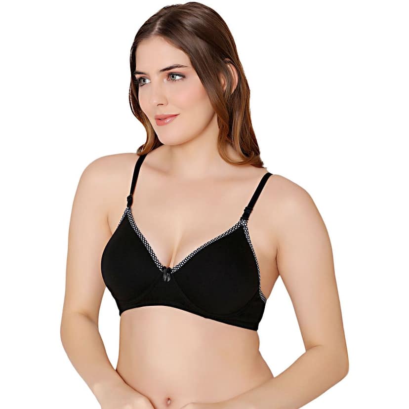 Bodycare cotton spandex wirefree adjustable straps seamless padded bra-6752B view 2