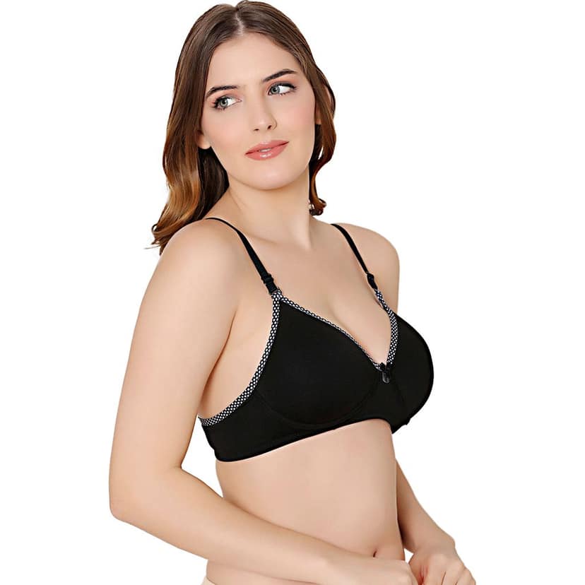 Bodycare cotton spandex wirefree adjustable straps seamless padded bra-6752B view 3