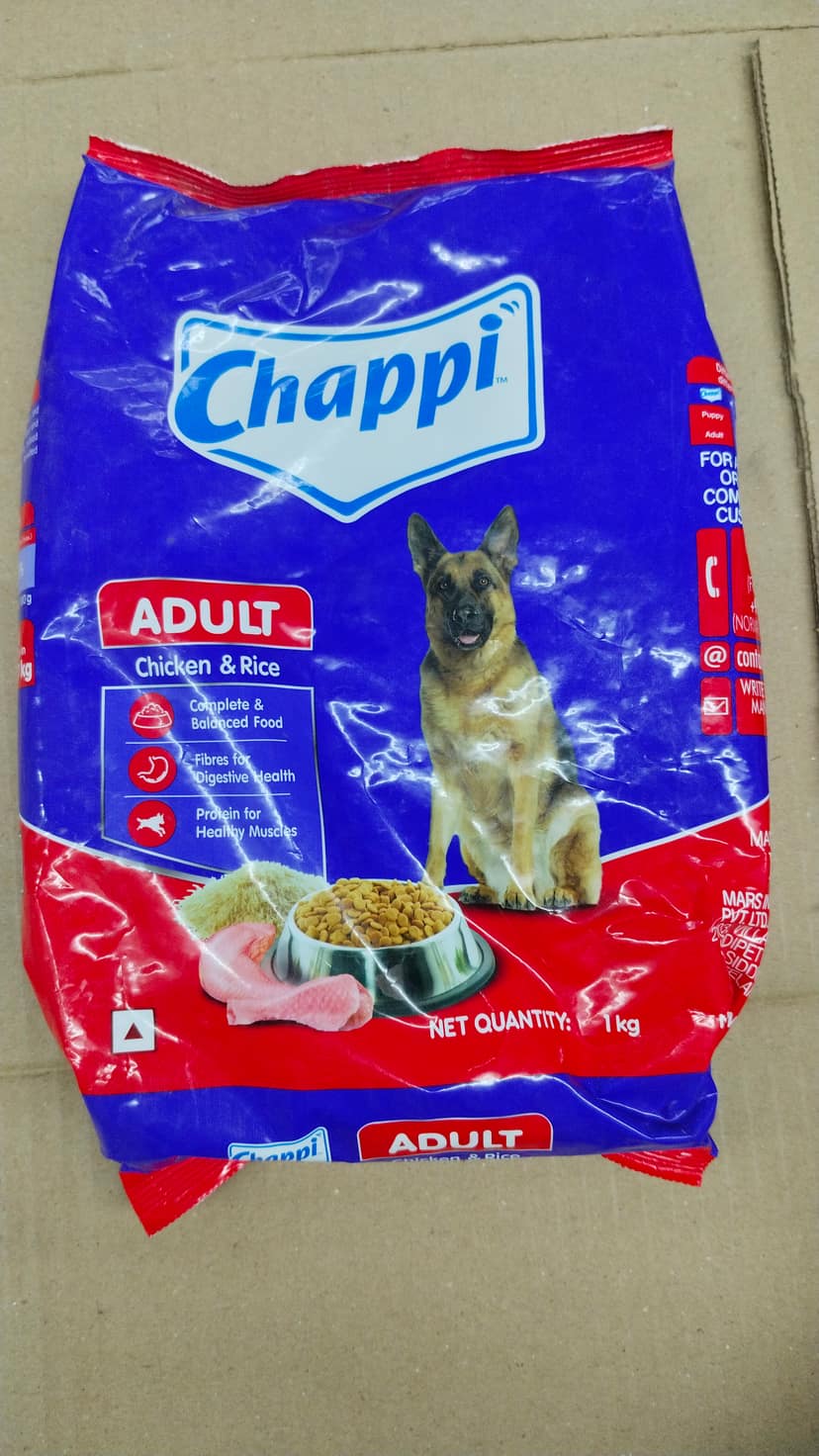 Chappi chicken and rice flavour dog food