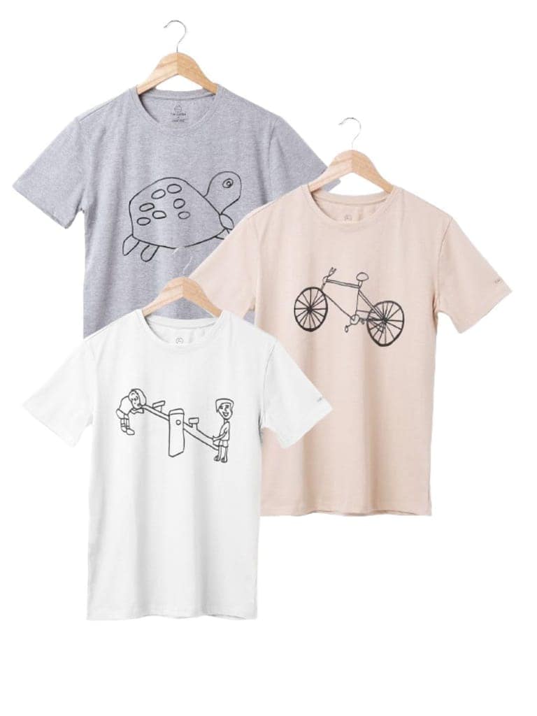 AIR GARB Boys Round Neck Printed Cotton T-shirt for 4-5 Years - Pack of 3 (K45-TG-CB-SW) Multicolour