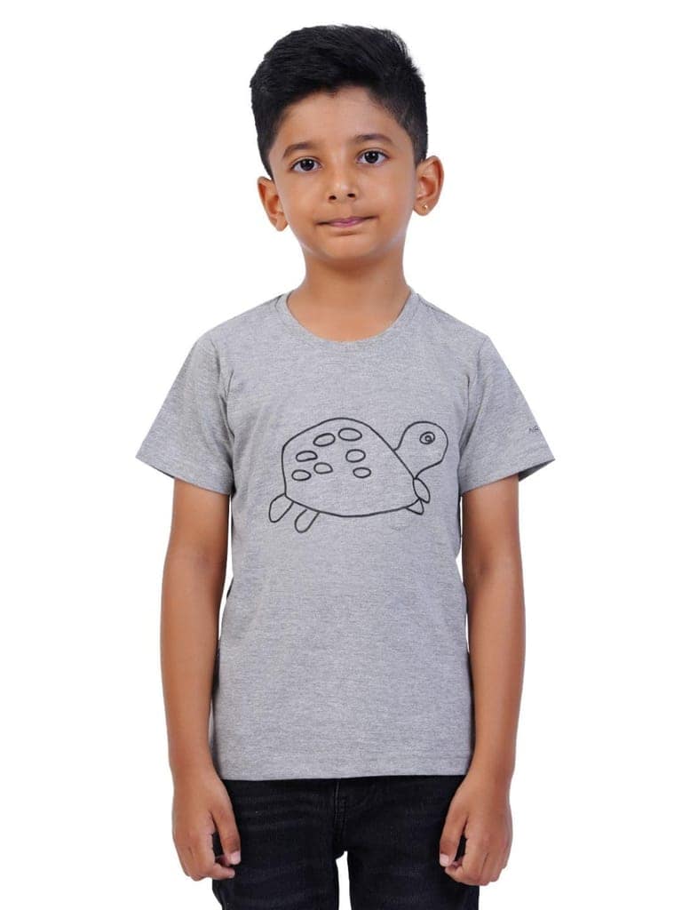 AIR GARB Boys Round Neck Printed Cotton T-shirt for 4-5 Years - Pack of 3 (K45-TG-CB-SW) Multicolour view 2
