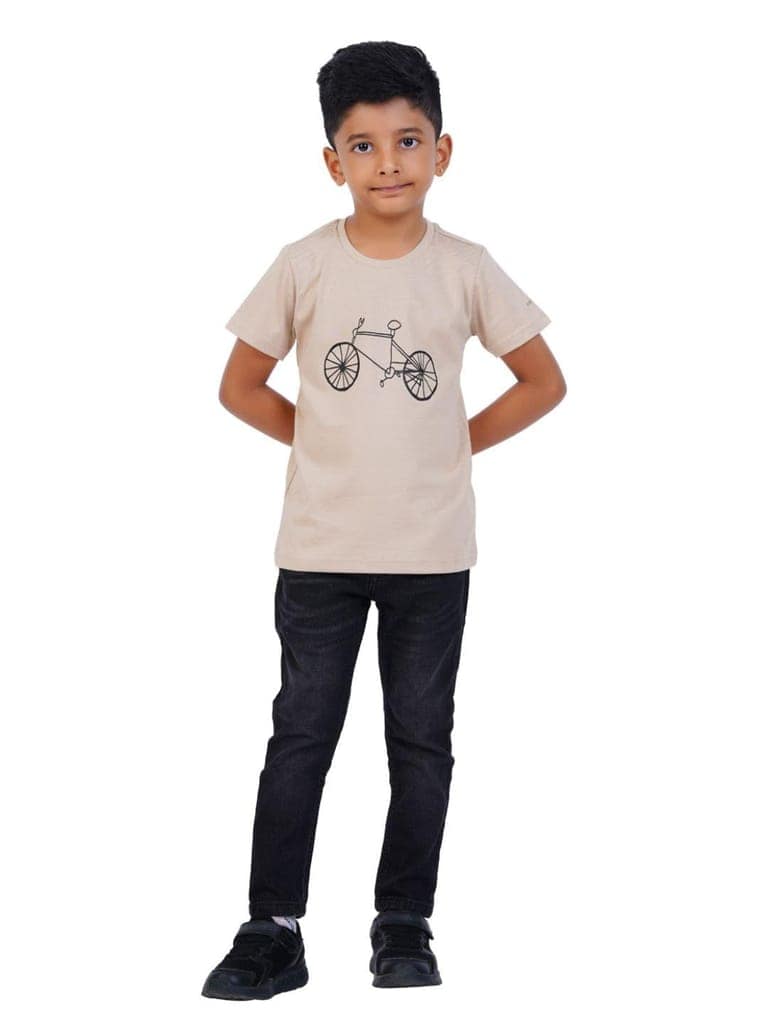 AIR GARB Boys Round Neck Printed Cotton T-shirt for 4-5 Years - Pack of 3 (K45-TG-CB-SW) Multicolour view 6