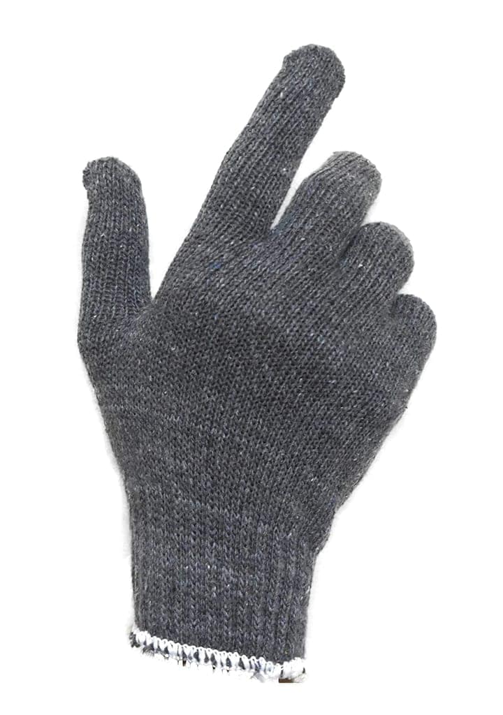 Solance Unisex Reusable Washable Knitted Cotton Safety Hand Gloves Free Size (Pack of 20) Grey view 4