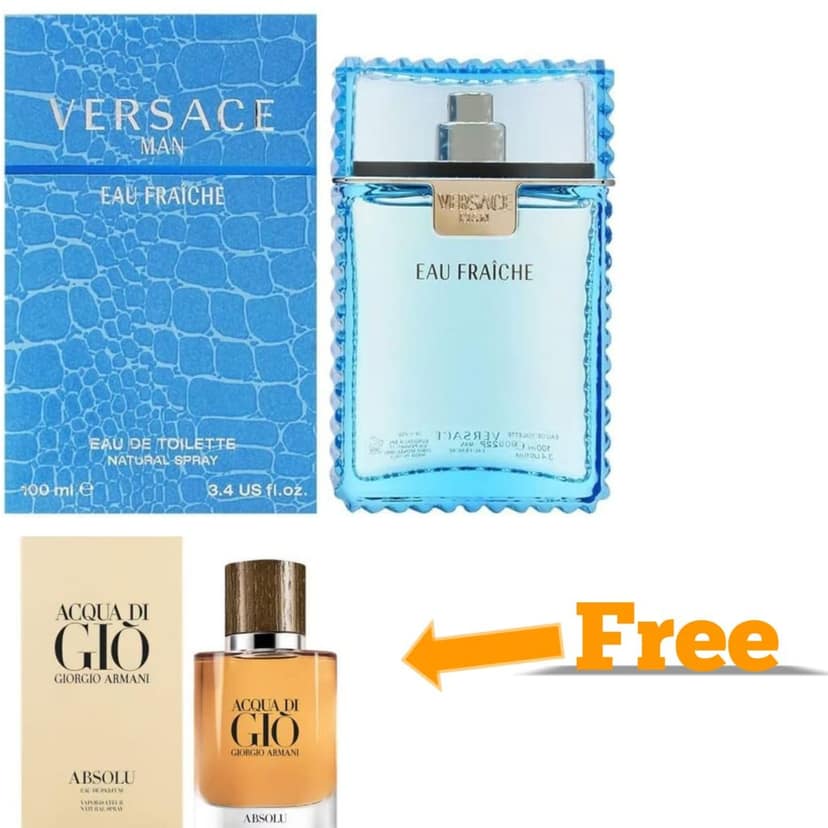 Versace Eau Fraiche Eau de Toilette Spray 100ml for Men Perfume 100ml Scent Perfume