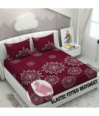 Apala Microfiber Double Bedsheet ( Maroon )
