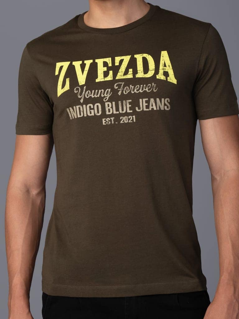 Men’s Branded 100% Cotton Jersey T-Shirt Dark Green view 4
