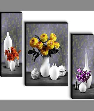 SNDArt - Flower Pots Wall Painting For Living Room Gift Items 12 x 18 inch