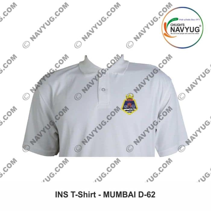 ArmyNavyAir INS Mumbai T-Shirt (XL) | Premium Polo with Navy Insignia | Casual & Defence Wear view 2